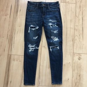 American Eagle Patch Distressed Stretch Jeans